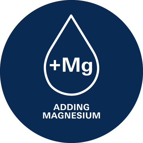 Zugabe von Magnesium - Magnesium erhöht die persönliche Vitalität und verbessert den Geschmack und das Aroma von Wasser, Tee und Kaffee.
